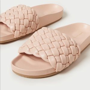 Loeffler Randall New Sonnie Ballet Woven Sandal 8.5 Ballet Pink Nude Slides
